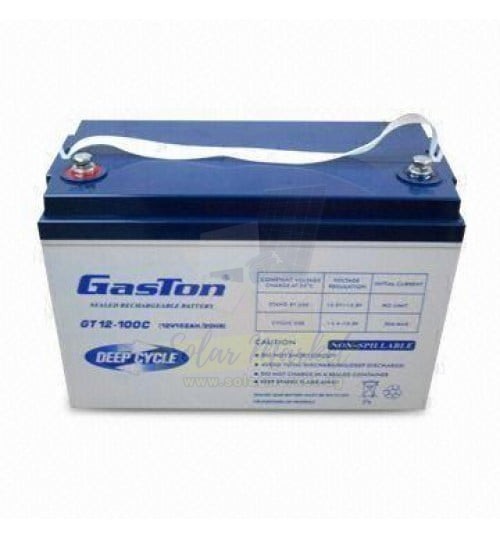 Gaston 100Ah 12V Deep Cycle AGM Solar Battery – Maintenance-Free, Long-Life Backup Power | GT12-100