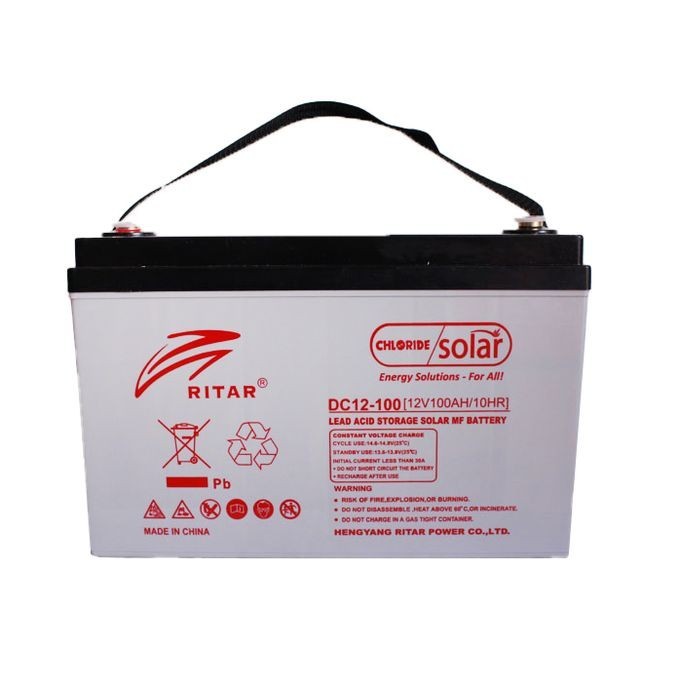 100AH 12V Ritar Solar Battery - High Performance Sealed Lead Acid Battery