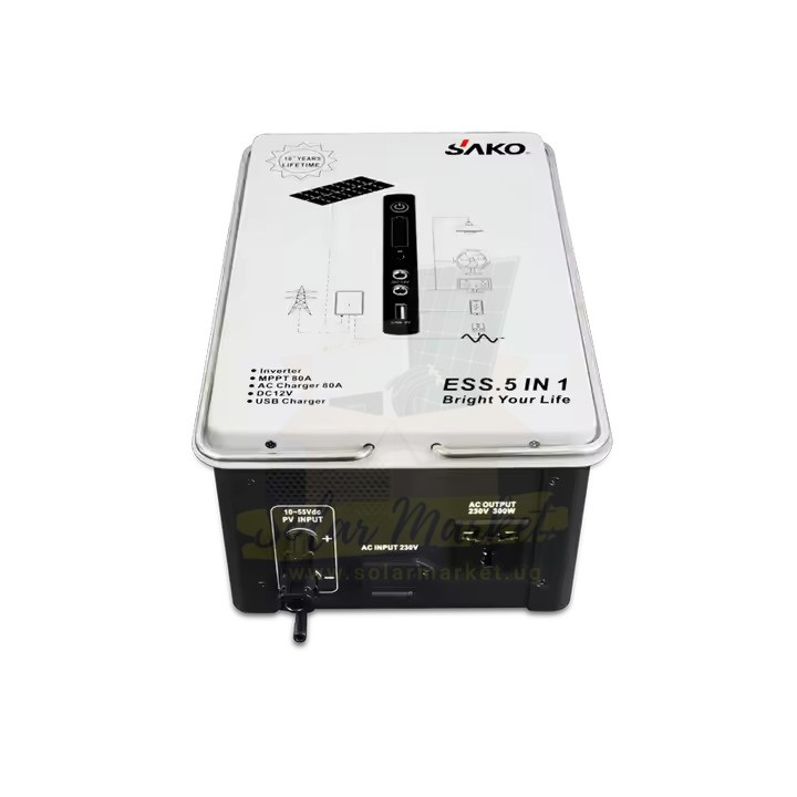 Sako 300W All-in-One Lithium Solar Energy Storage System – Portable, Plug-and-Play Power Backup
