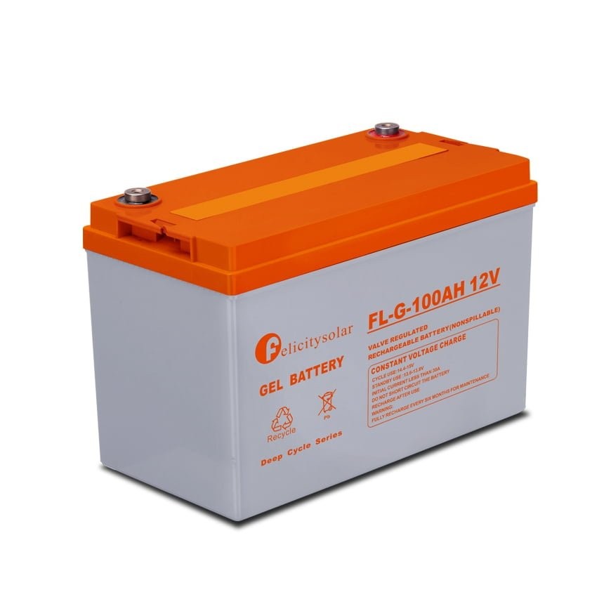 100AH 12V Gel Deep cycle Solar Battery Felicity with 1 year warranty