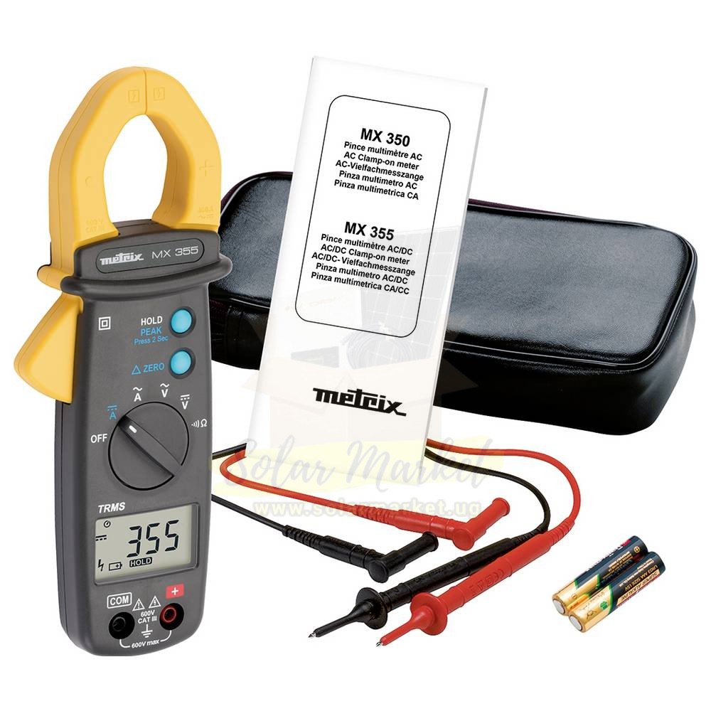 Chauvin Arnoux Metrix MX  355 AC/DC TRMS Clamp Multimeter | Tester for Electricians & Solar Works