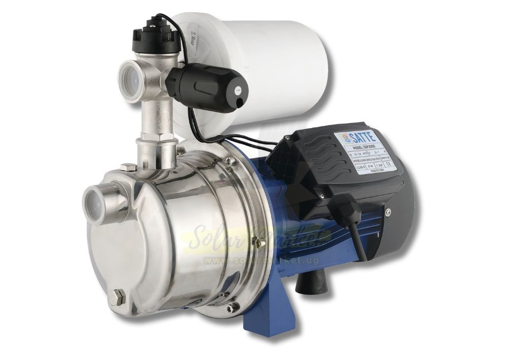 SATTE SDP2000 Centrifugal Booster Pump – 1” Inlet/Outlet, 0.75HP Stainless Steel Self-Priming Pump for Irrigation & Water Transfer