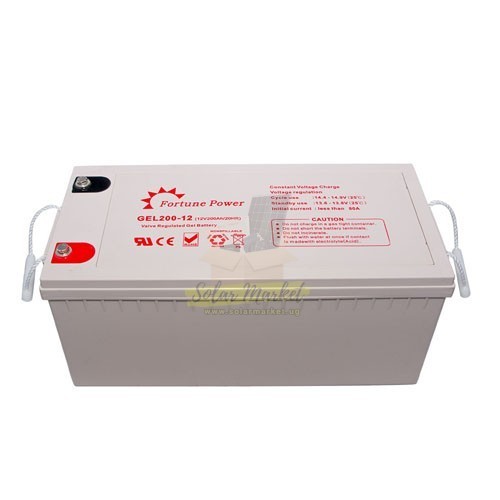 200Ah 12V Deep Cycle Gel Solar Battery – Fortune Power
