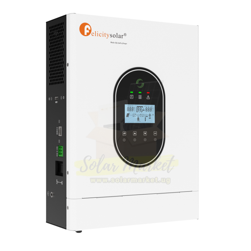 1KW 12V Felicity IVCM1012-LV Hybrid Solar Inverter | 120VAC Output | Low Voltage | Pure Sine Wave | Auto Frequency Detection